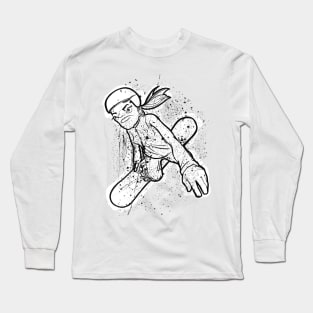 Snowboard girl freestyle jump Long Sleeve T-Shirt